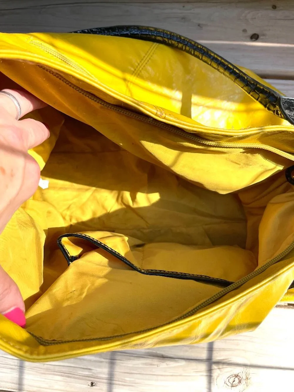 Y2K Boho Yellow Peace Sign Rhinestone Hobo Bag Festival Statement Purse